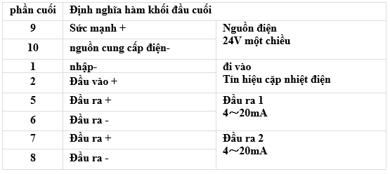 Bộ chuyển đổi: LKA-12DT-11 Một đầu vào tín hiệu nhiệt điện và hai đầu ra 4-20mA, nguồn cấp 24VDC