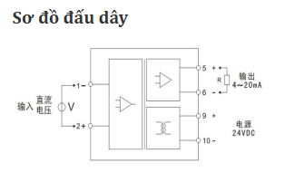Bộ chuyển đổi tín hiệu: LKG-11DD-41 Một đầu vào 0-10V, một đầu ra 4-20mA, nguồn cấp 24VDC